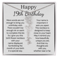 Personalized 19th Birthday Gift for Her  – Customized Birth Flower Name Necklace – 19th Birthday Jewelry Gift for Granddaughter, Daughter, or Niece