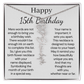 Personalized 15th Birthday Gift for Her – Customized Birth Flower Name Necklace – 15th Birthday Jewelry Gift for Granddaughter, Daughter, or Niece