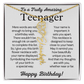 Personalized Gift for Teenager – Customized Birth Flower Name Necklace – Jewelry Gift for 13th Birthday