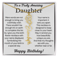 Personalized Birthday Gift for Daughter – Customized Birth Flower Name Necklace – Birthday Jewelry Gift from Mom or Dad