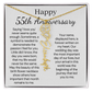 Personalized 55th Anniversary Gift for Wife – Customized Birth Flower Name Necklace – Unique Fifty-Fifth Wedding Anniversary Gift Ideas for Wife from Husband