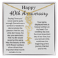 Personalized 40th Anniversary Gift for Wife – Customized Birth Flower Name Necklace – Unique Fortieth Wedding Anniversary Gift Ideas for Wife from Husband