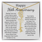 Personalized 16th Anniversary Gift for Wife – Customized Birth Flower Name Necklace – Unique Sixteenth Wedding Anniversary Gift Ideas for Wife