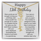 Personalized 13th Birthday Gift for Her – Customized Birth Flower Name Necklace – Teen Birthday Jewelry Gift for Granddaughter, Daughter, or Niece