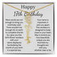 Personalized 17th  Birthday Gift for Her – Customized Birth Flower Name Necklace – Jewelry Gift for Daughter, Granddaughter, or Niece