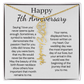 Personalized 7th Wedding Anniversary Gift for Wife – Customized Birth Flower Name Necklace – Unique Seventh Anniversary Gift Ideas for Wife from Husband