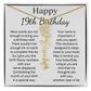 Personalized 19th Birthday Gift for Her  – Customized Birth Flower Name Necklace – 19th Birthday Jewelry Gift for Granddaughter, Daughter, or Niece