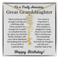 Personalized Birthday Gift for Great Granddaughter – Customized Birth Flower Name Necklace – Custom Jewelry Gift from Grandma