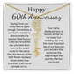 Personalized 60th Anniversary Gift for Wife – Customized Birth Flower Name Necklace – Unique Sixtieth Wedding Anniversary Gift Ideas for Wife from Husband