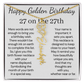 Happy Golden Birthday 27 on 27th