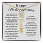 Personalized 6th Wedding Anniversary Gift for Wife – Customized Birth Flower Name Necklace – Unique Sixth Anniversary Gift Ideas for Wife from Husband