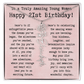 Personalized 21st Birthday Gift for Her – Customized Birth Flower Name Necklace – Unique Twenty-First Birthday Jewelry Gift from Grandma, Mom, Aunt, or Friend
