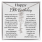 Personalized 19th Birthday Gift for Her  – Customized Birth Flower Name Necklace – 19th Birthday Jewelry Gift for Granddaughter, Daughter, or Niece