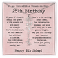 Personalized 25th Birthday Gift for Her – Customized Birth Flower Name Necklace – Unique Twenty-Fifth Birthday Jewelry Gift from Grandma, Mom, Aunt, or Friend