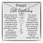 Personalized 15th Birthday Gift for Her – Customized Birth Flower Name Necklace – 15th Birthday Jewelry Gift for Granddaughter, Daughter, or Niece