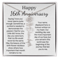 Personalized 16th Anniversary Gift for Wife – Customized Birth Flower Name Necklace – Unique Sixteenth Wedding Anniversary Gift Ideas for Wife
