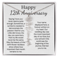 Personalized 12th Anniversary Gift for Wife – Customized Birth Flower Name Necklace – Unique Twelfth Wedding Anniversary Gift Ideas for Wife
