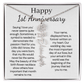 Personalized 1st Wedding Anniversary Gift for Wife – Customized Birth Flower Name Necklace – Unique Anniversary Gift Ideas for Wife from Husband
