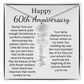 Personalized 60th Anniversary Gift for Wife – Customized Birth Flower Name Necklace – Unique Sixtieth Wedding Anniversary Gift Ideas for Wife from Husband