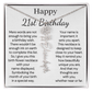 Personalized 21st Birthday Gift for Her – Customized Birth Flower Name Necklace – 21st Birthday Jewelry Gift for Granddaughter, Daughter, or Niece