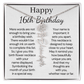 Personalized 16th Birthday Gift for Her  – Customized Birth Flower Name Necklace – Jewelry Gift for Granddaughter, Daughter, or Niece