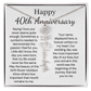 Personalized 40th Anniversary Gift for Wife – Customized Birth Flower Name Necklace – Unique Fortieth Wedding Anniversary Gift Ideas for Wife from Husband