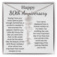 Personalized 80th Anniversary Gift for Wife – Customized Birth Flower Name Necklace – Unique Eightieth Wedding Anniversary Gift Ideas for Wife from Husband