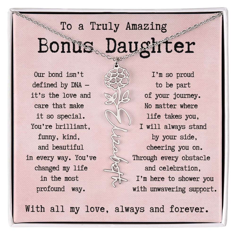 Personalized Gift for Bonus Daughter - I'm so proud   to be part  of your journey.