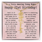 Personalized 21st Birthday Gift for Her – Customized Birth Flower Name Necklace – Unique Twenty-First Birthday Jewelry Gift from Grandma, Mom, Aunt, or Friend