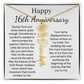Personalized 16th Anniversary Gift for Wife – Customized Birth Flower Name Necklace – Unique Sixteenth Wedding Anniversary Gift Ideas for Wife