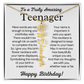 Personalized Gift for Teenager – Customized Birth Flower Name Necklace – Jewelry Gift for 13th Birthday