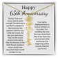 Personalized 65th Anniversary Gift for Wife – Customized Birth Flower Name Necklace – Unique Sixty-Fifth Wedding Anniversary Gift Ideas for Wife from Husband
