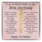 Personalized 25th Birthday Gift for Her – Customized Birth Flower Name Necklace – Unique Twenty-Fifth Birthday Jewelry Gift from Grandma, Mom, Aunt, or Friend