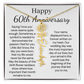 Personalized 60th Anniversary Gift for Wife – Customized Birth Flower Name Necklace – Unique Sixtieth Wedding Anniversary Gift Ideas for Wife from Husband
