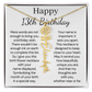 Personalized 13th Birthday Gift for Her – Customized Birth Flower Name Necklace – Teen Birthday Jewelry Gift for Granddaughter, Daughter, or Niece
