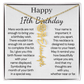 Personalized 17th  Birthday Gift for Her – Customized Birth Flower Name Necklace – Jewelry Gift for Daughter, Granddaughter, or Niece