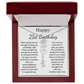 Personalized 21st Birthday Gift for Her – Customized Birth Flower Name Necklace – 21st Birthday Jewelry Gift for Granddaughter, Daughter, or Niece