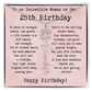 Personalized 25th Birthday Gift for Her – Customized Birth Flower Name Necklace – Unique Twenty-Fifth Birthday Jewelry Gift from Grandma, Mom, Aunt, or Friend