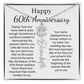 Personalized 60th Anniversary Gift for Wife – Customized Birth Flower Name Necklace – Unique Sixtieth Wedding Anniversary Gift Ideas for Wife from Husband