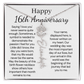 Personalized 16th Anniversary Gift for Wife – Customized Birth Flower Name Necklace – Unique Sixteenth Wedding Anniversary Gift Ideas for Wife