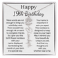 Personalized 19th Birthday Gift for Her  – Customized Birth Flower Name Necklace – 19th Birthday Jewelry Gift for Granddaughter, Daughter, or Niece
