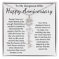 Personalized Anniversary Gift for Wife – Customized Birth Flower Name Necklace – Unique Wedding Anniversary Jewelry Gift from Husband