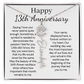 Personalized 13th Wedding Anniversary Gift for Wife – Customized Birth Flower Name Necklace – Unique Thirteenth Anniversary Gift Ideas for Wife from Husband
