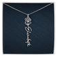 Personalized Birth Flower Name Necklace LUXURY BOX,Famprecious Gifts Birthflower necklace Custom Flower Chain Gift
