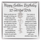 Happy Golden Birthday 27 on 27th