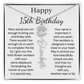 Personalized 15th Birthday Gift for Her – Customized Birth Flower Name Necklace – 15th Birthday Jewelry Gift for Granddaughter, Daughter, or Niece