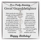Personalized Birthday Gift for Great Granddaughter – Customized Birth Flower Name Necklace – Custom Jewelry Gift from Grandma