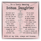 Personalized Gift for Bonus Daughter - I'm so proud   to be part  of your journey.