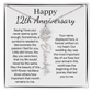 Personalized 12th Anniversary Gift for Wife – Customized Birth Flower Name Necklace – Unique Twelfth Wedding Anniversary Gift Ideas for Wife