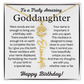 Personalized Birthday Gift for Goddaughter – Customized Birth Flower Name Necklace – Jewelry Gift from Godmother